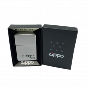 ZIPPO/205 Footprints покр.Satin Chrome лат-сталь,сереб,мат.