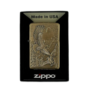 ZIPPO/20854 Eagles покр.Brushed Brass лат-сталь,зол,мат.