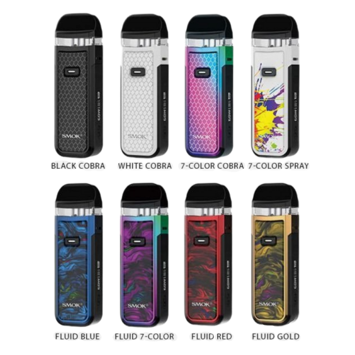 SMOK NORD X 1500mAh Pod Kit SMOK-068F Fluid 7-Color
