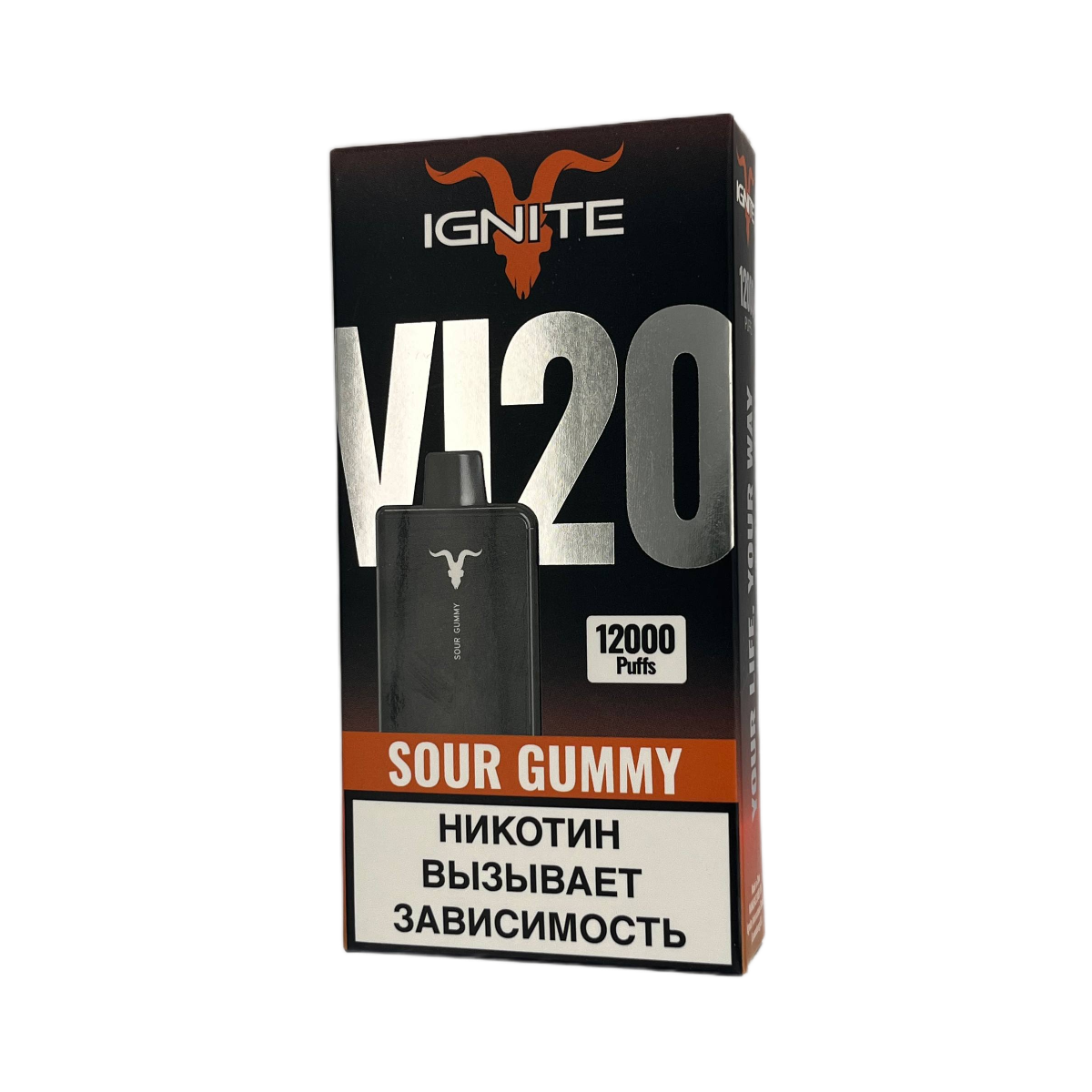 IGNITE V 120 12000 Black New Кислые мармеладные мишки 2%