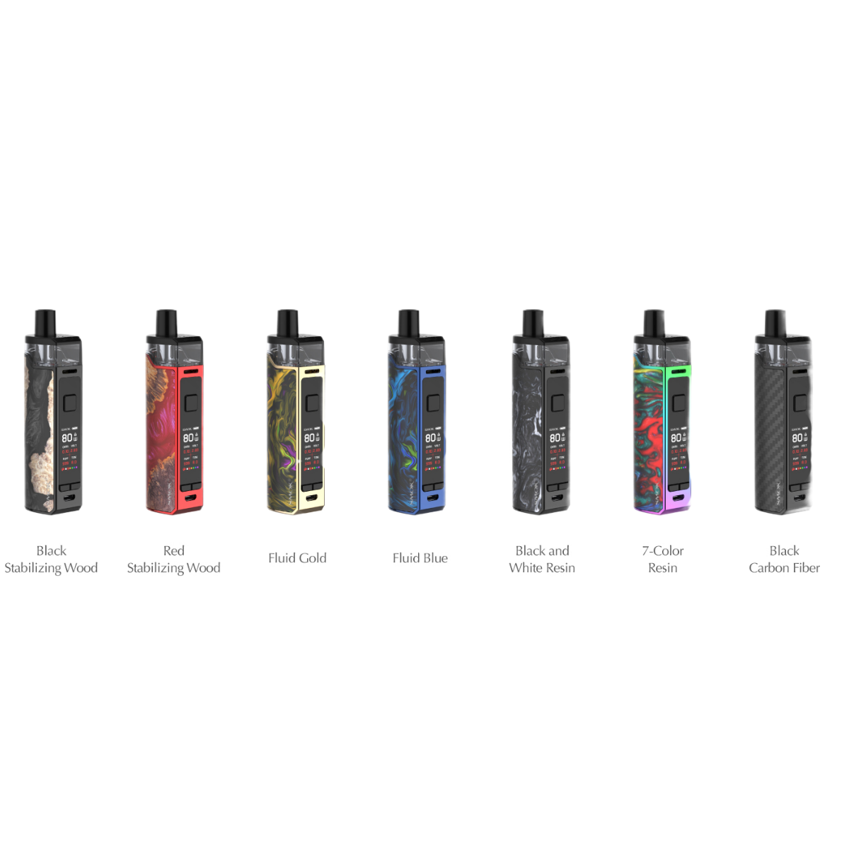 SMOK RPM 80 3000mAh Pod-Mod Kit SMOK-039D Black and white resin