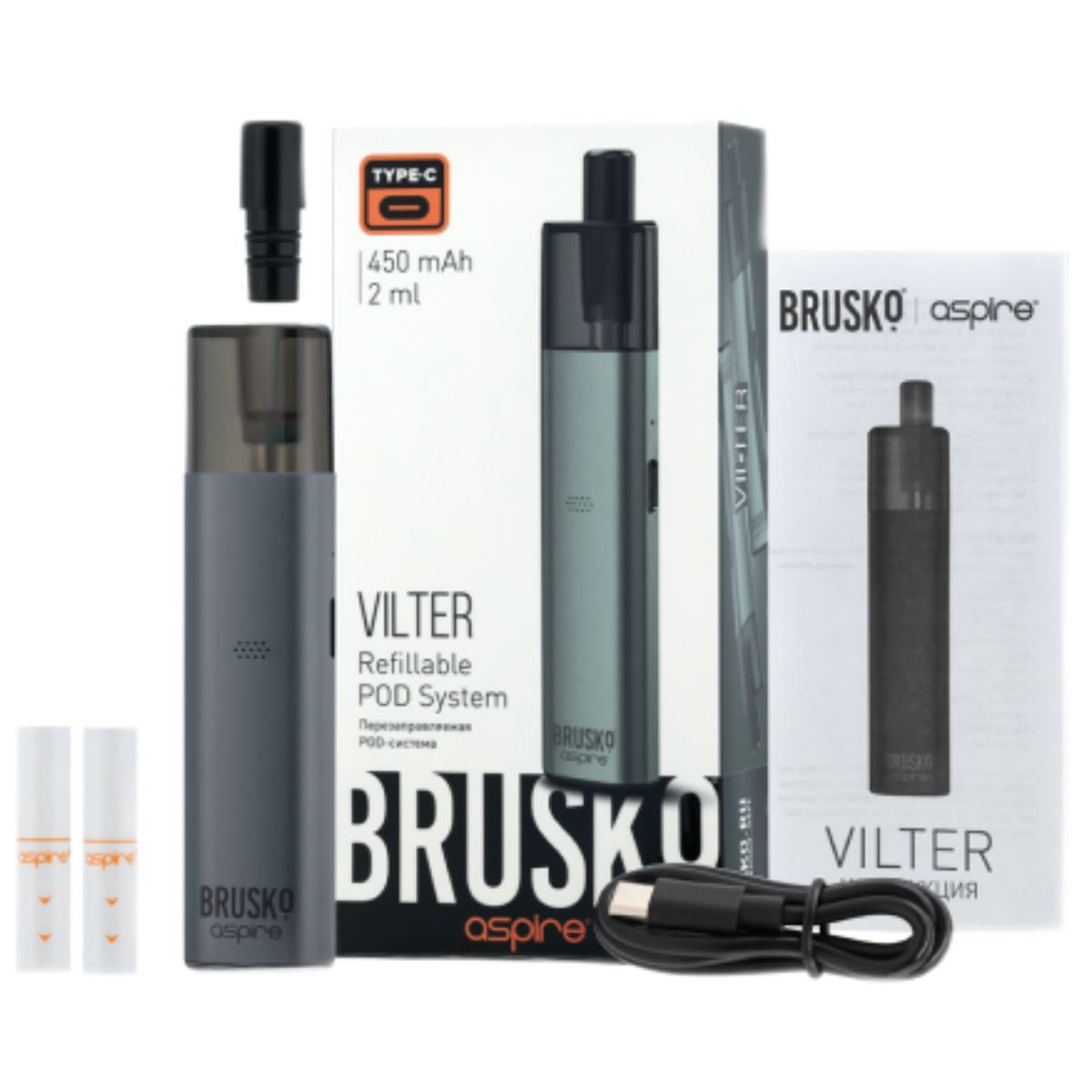 BRUSKO VILTER 450 mAh Черный