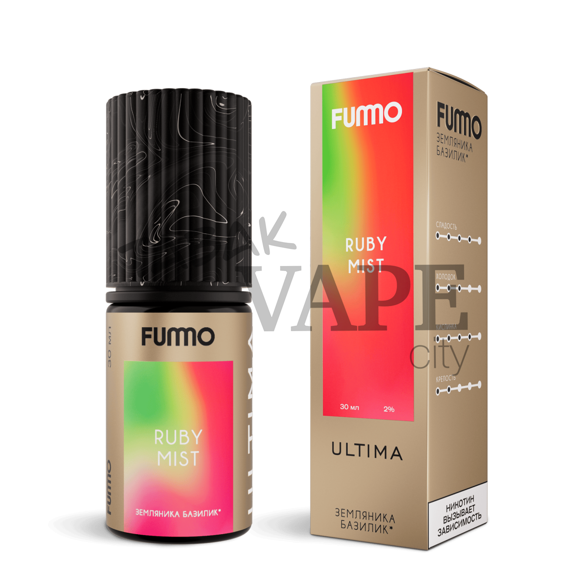 FUMMO ULTIMA Земляника базилик 30мл.20мг.