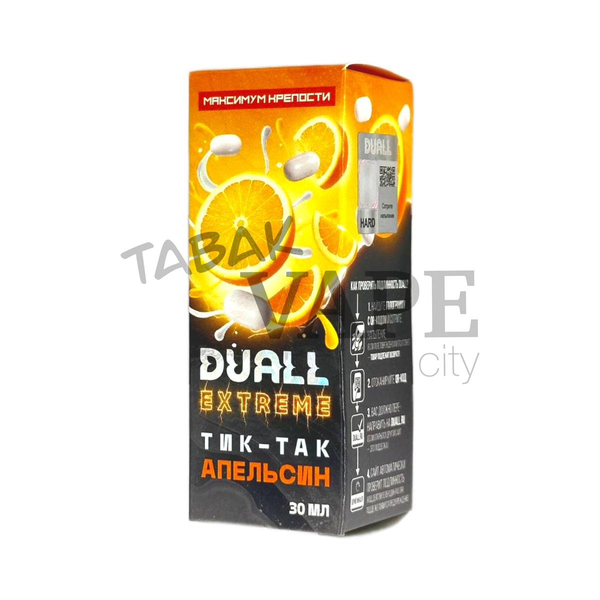 DUALL EXTREME EXTRA HARD Тик так апельсин 30мл.20мг.