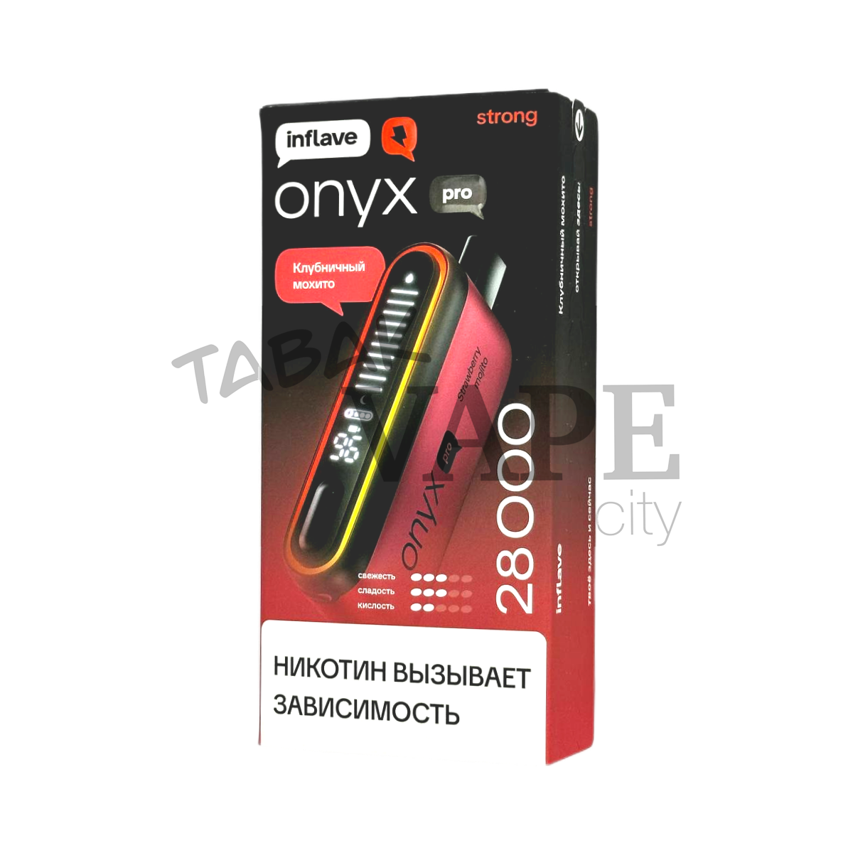 INFLAVE ONYX PRO STRONG 28000 Клубничный мохито 2%