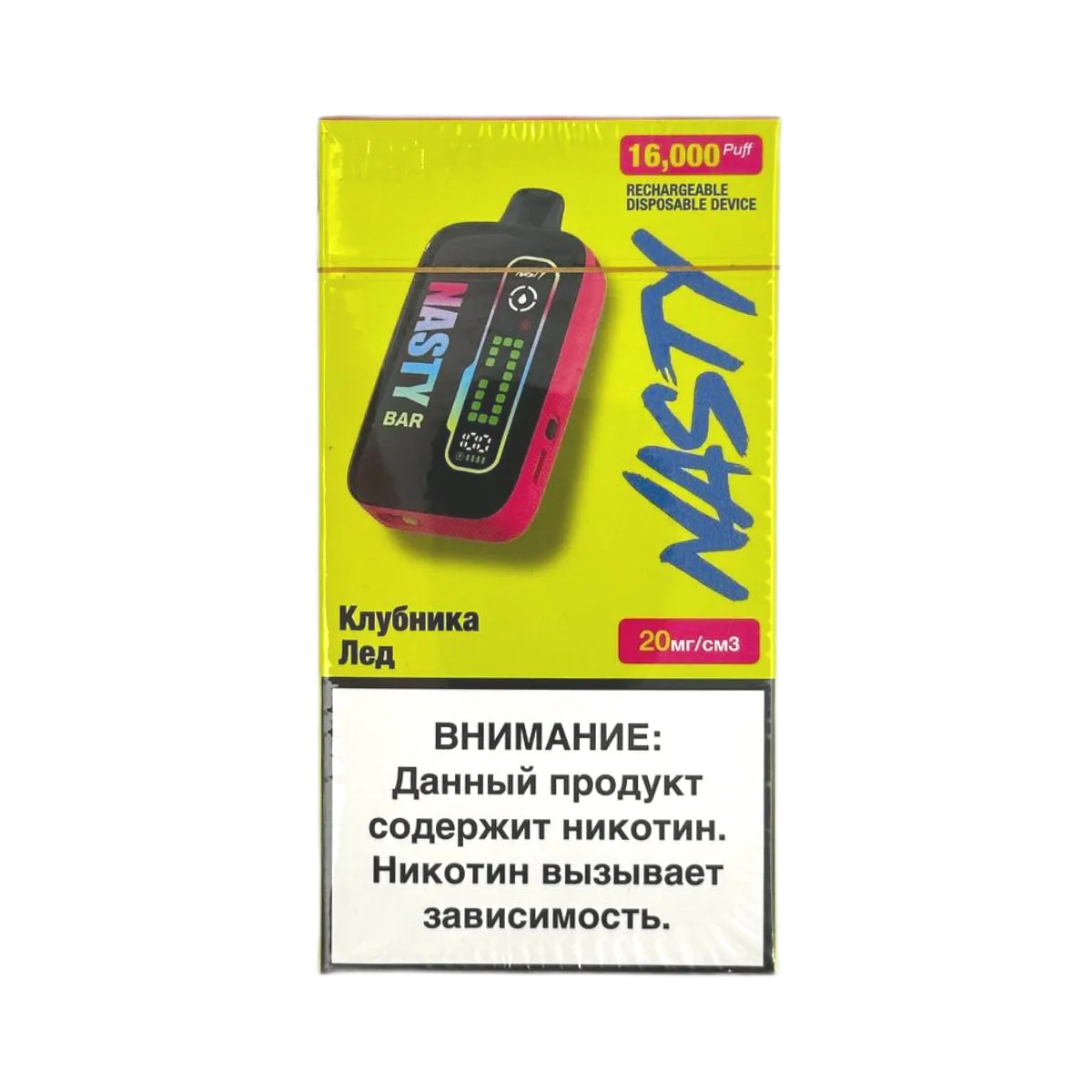 NASTY BAR D16Ki 16000 Клубника лед 2%