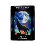 ZIPPO/49683 Wolf с покр. 540 Matte, лат./сталь, разноцв. матов.