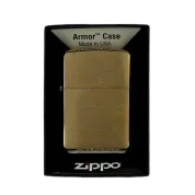 ZIPPO/168 Armor Brushed Brass лат-сталь, зол,мат.