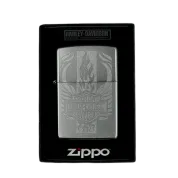 ZIPPO/49660 Harley-Davidson® c покрытием Satin Chrome™, лат/сталь, серебр., матов.