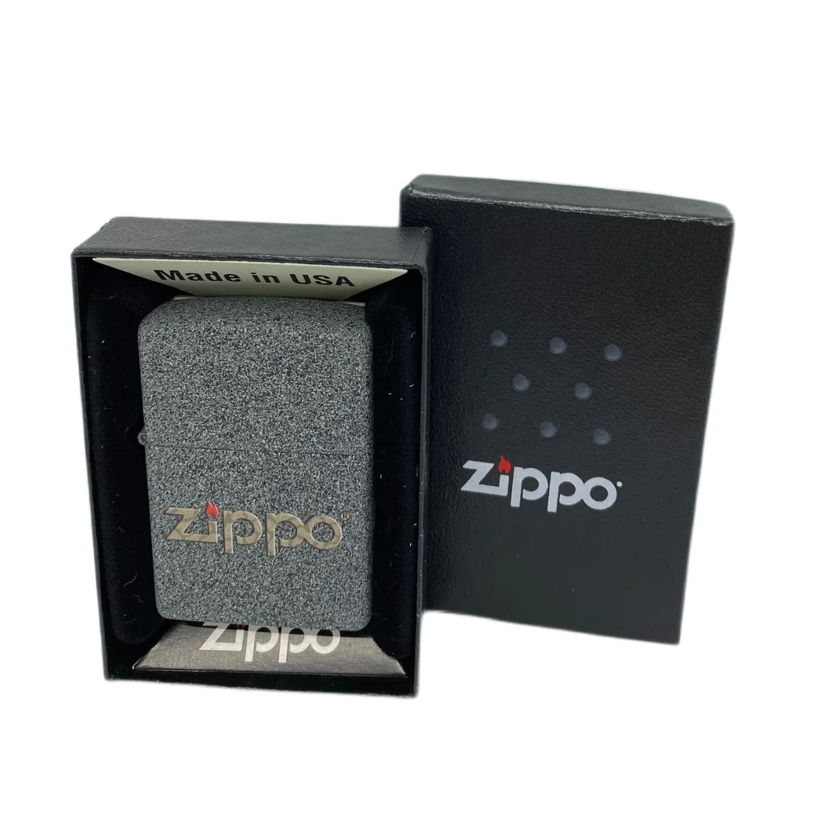 ZIPPO/211 Snakeskin Zippo Logo, покр.Iron Stone серая мат. с надписью "ZIPPO"