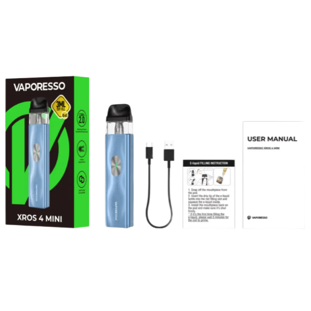 Vaporesso XROS 4 Mini 1000 mAh Pod Kit Ice Blue