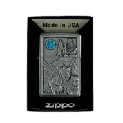 ZIPPO/49295 Wolf Design покр.Brushed Chrome, лат/сталь, серебро