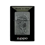 ZIPPO/49536 Dead Mans Hand покр.Street Chrome, лат/сталь, серебро