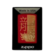 ZIPPO/48769 Year of the Dragon 2024 покр.Red Matte, лат/сталь, красная,  матов.