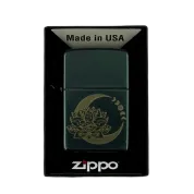 ZIPPO/48587 Lotus Moon покр.Iridescent, лат/сталь,чёрн.